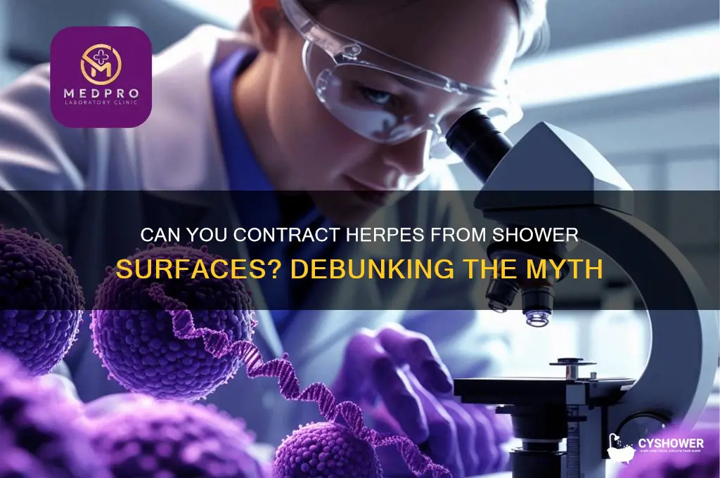 can you give yourself herpes in the shower