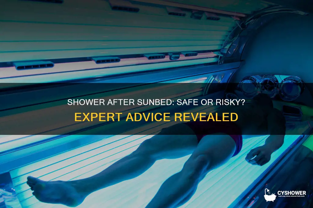 can you go for a shower after a sunbed