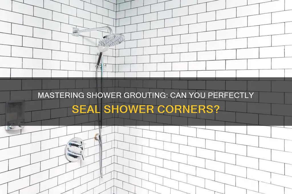 can you grout corners of shower