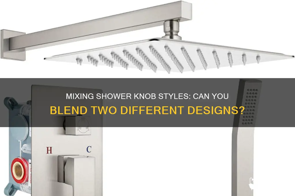 can you have 2 different styles knobs in shower