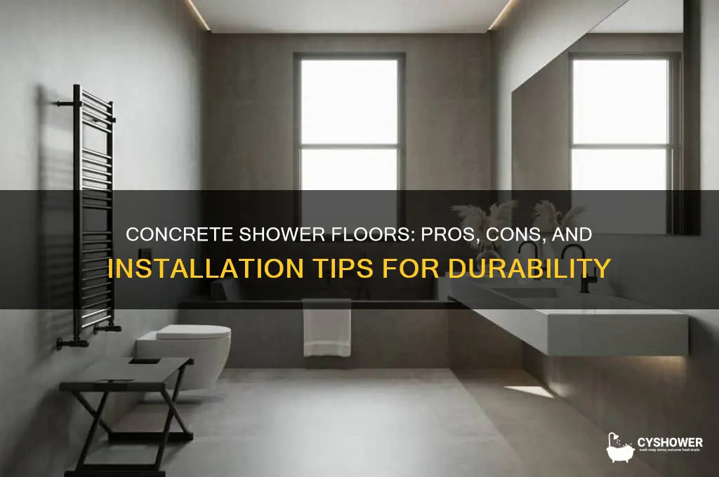 can you have a concrete shower floor