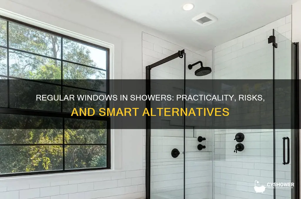 can you have a regular window in a shower
