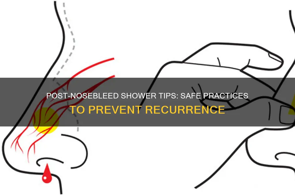 can you have a shower after a nosebleed