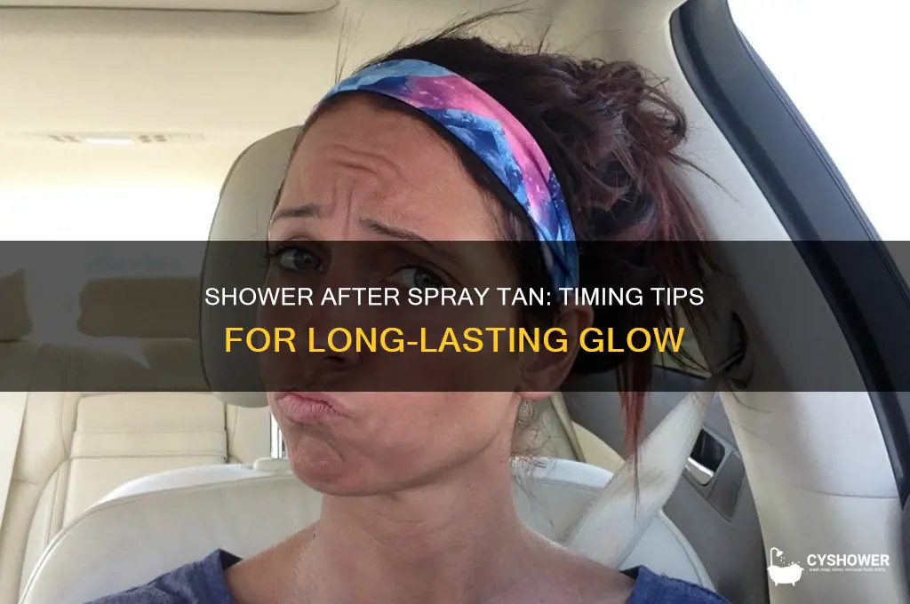 can you have a shower after a spray tan