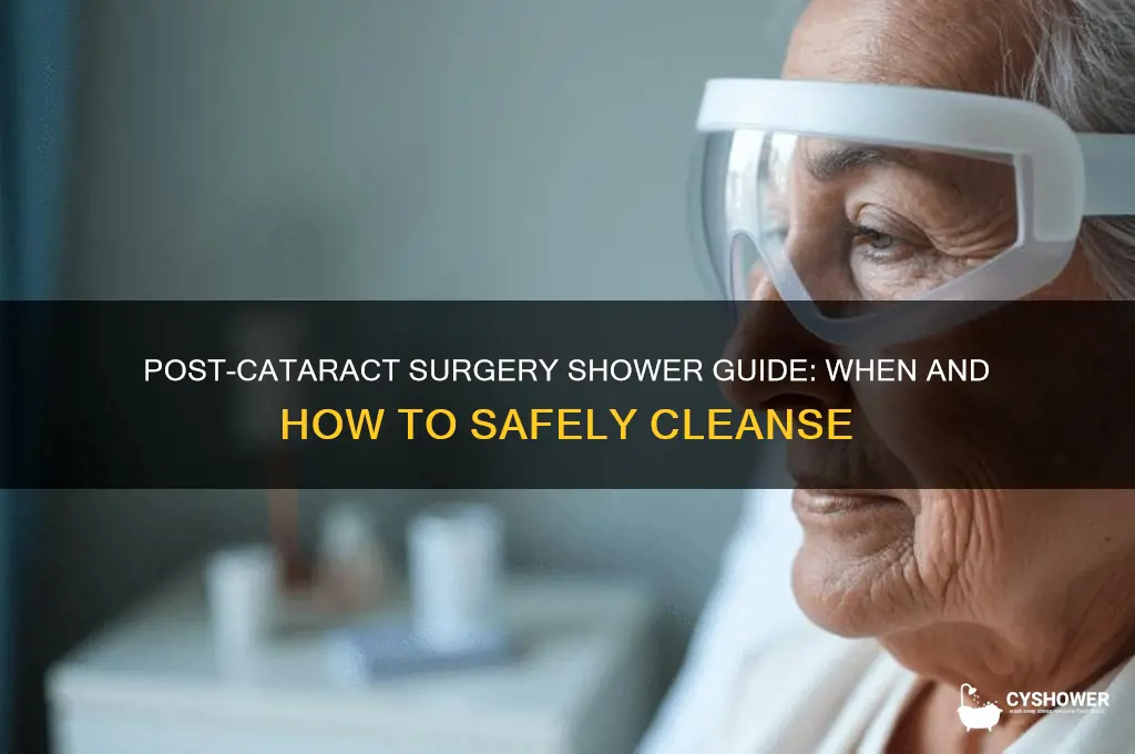 can you have a shower after cataract surgery