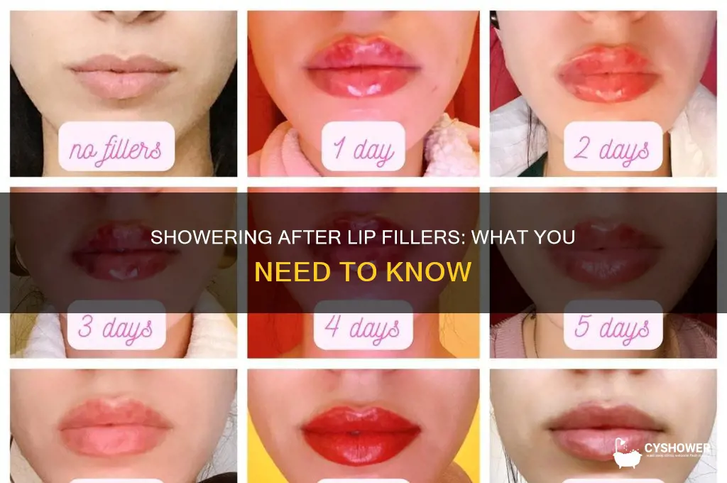 can you have a shower after lip filler