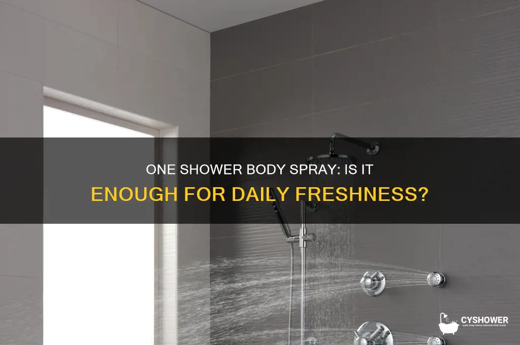 can you have one shower body spray