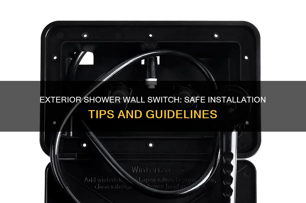 can you have switch on exterior of shower wall