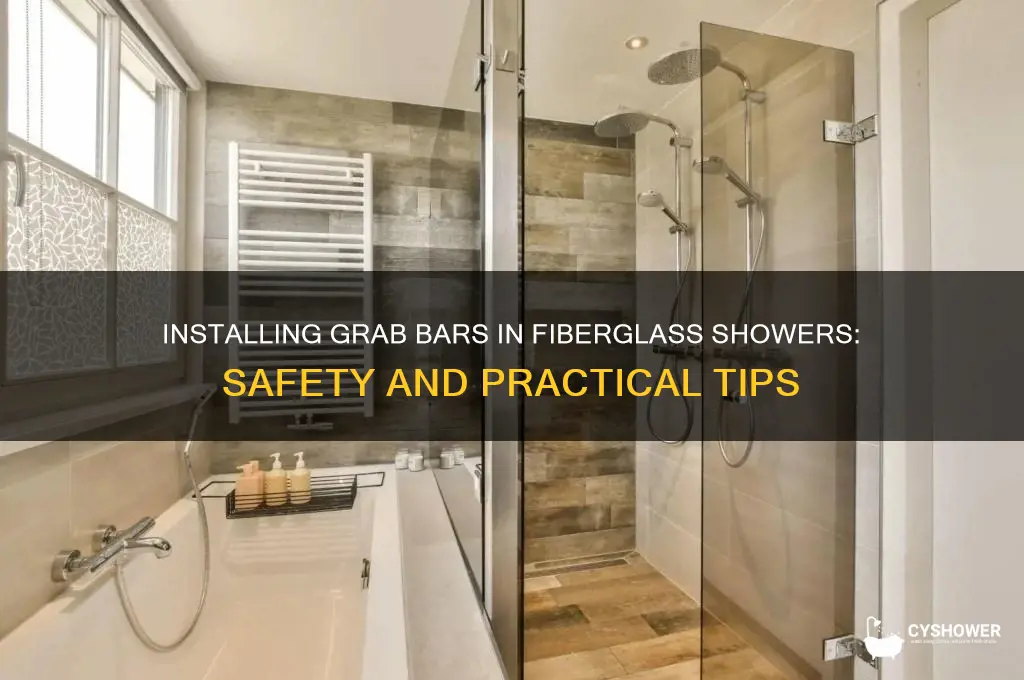 can you install a grab bar in a fiberglass shower