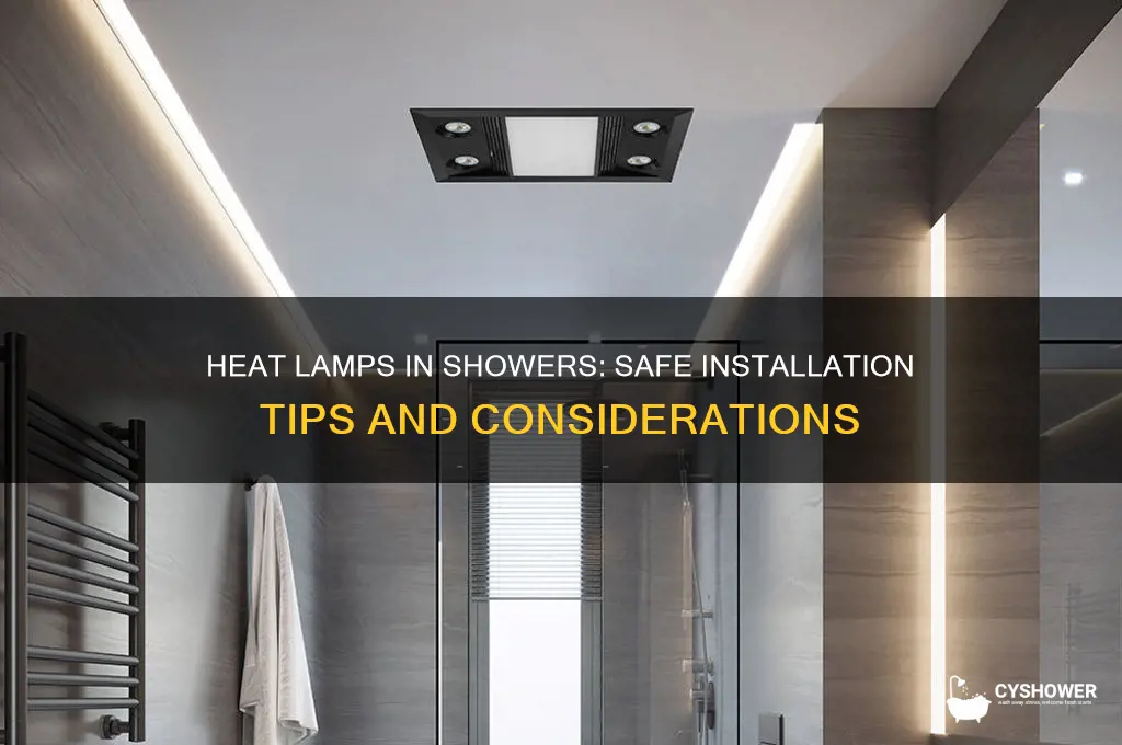 can you install a heat lamp in a shower