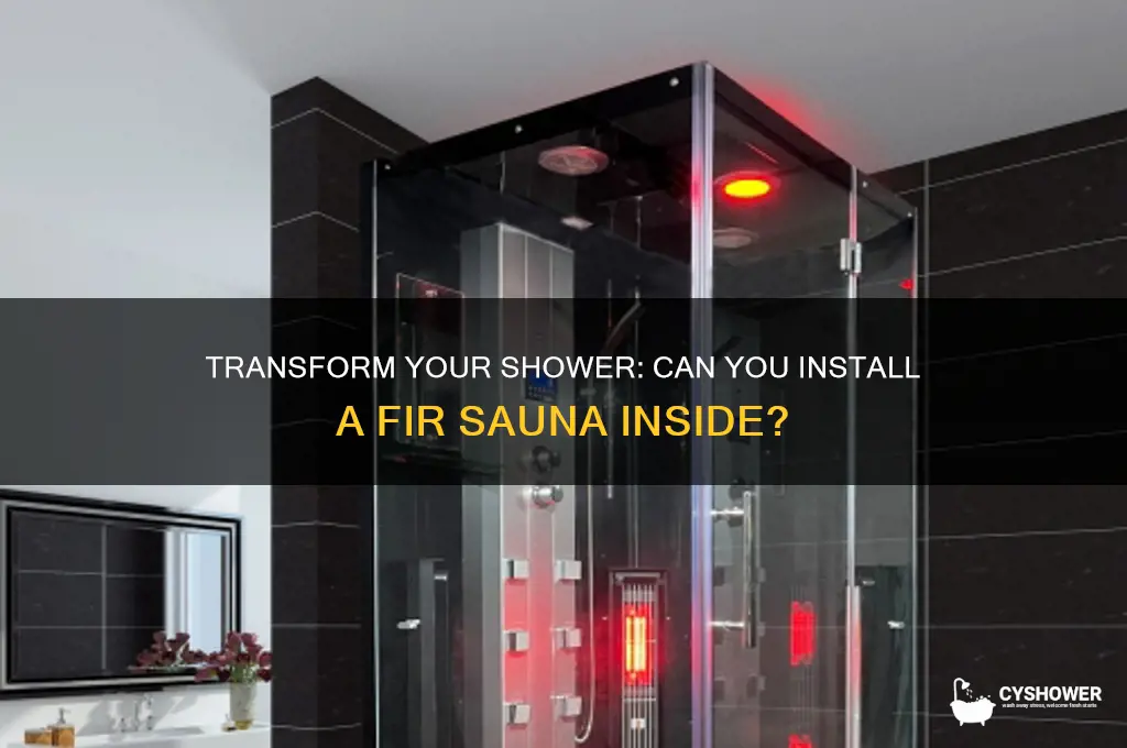 can you install an fir sauna in a regular shower
