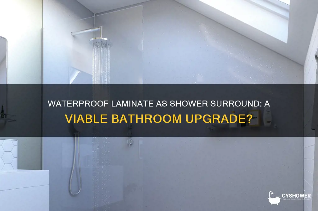 can you install waterproof laminate as a shower surround