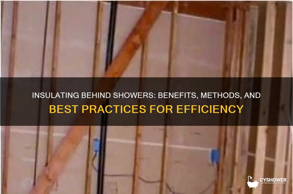 can you insulate behind shower