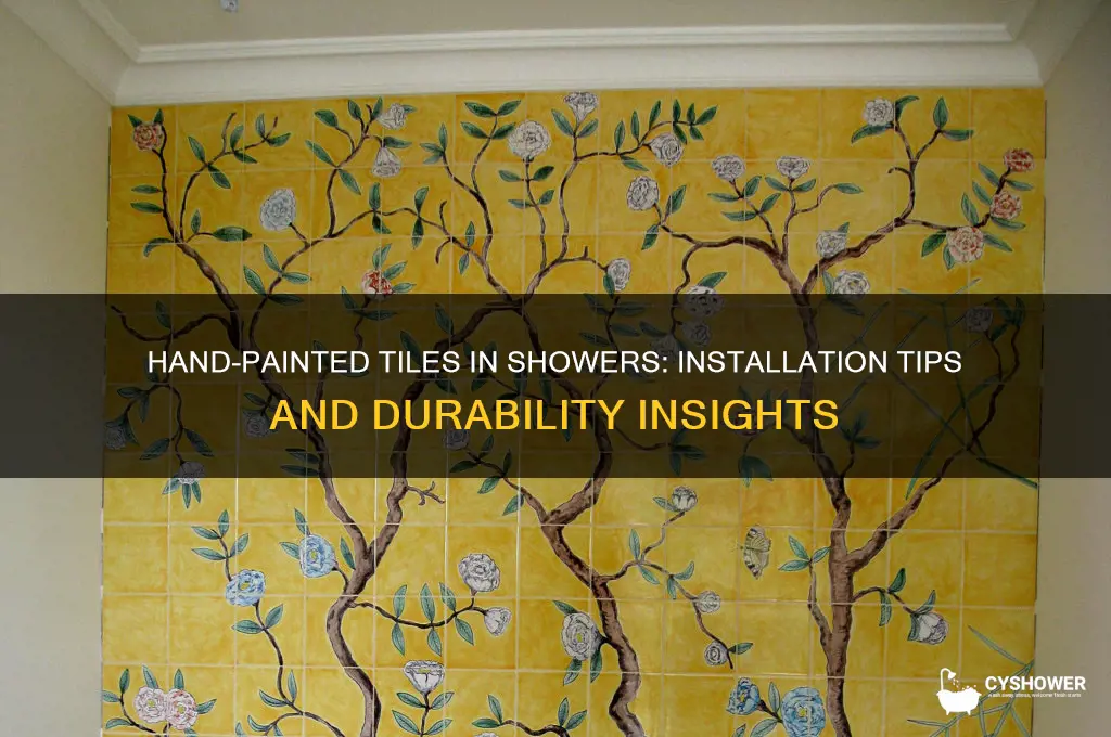 can you intsall hand painted tiles into a shower