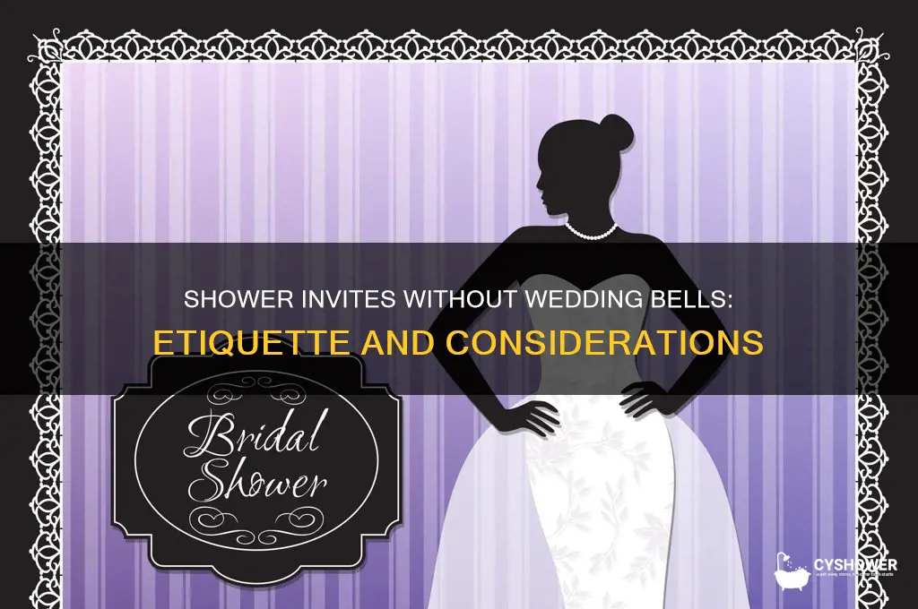 can you invite people to shower and not wedding