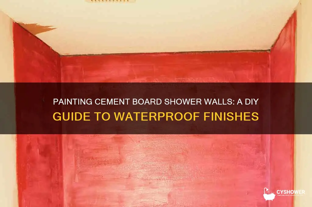 can you just paint cement board for shower wall