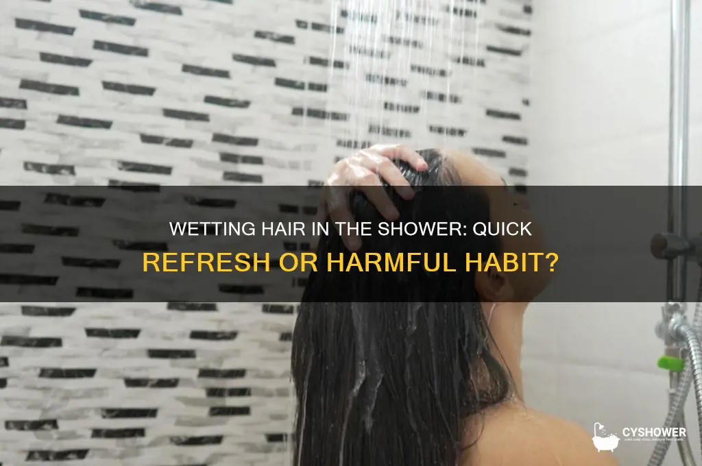 can you just wet your hair in the shower