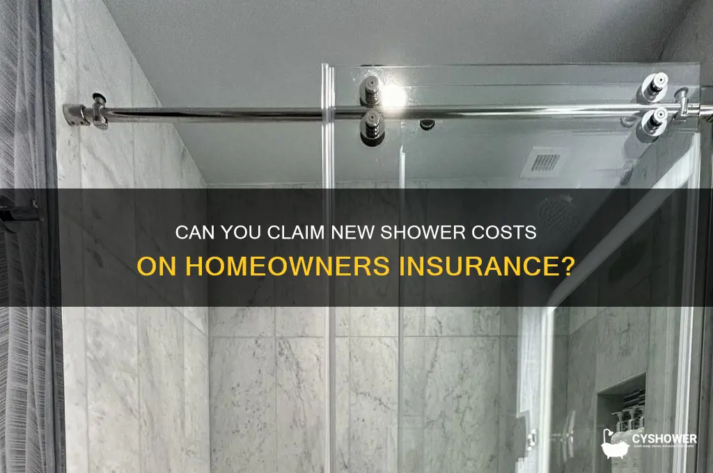 can you make a homeowners insurance claim for new shower