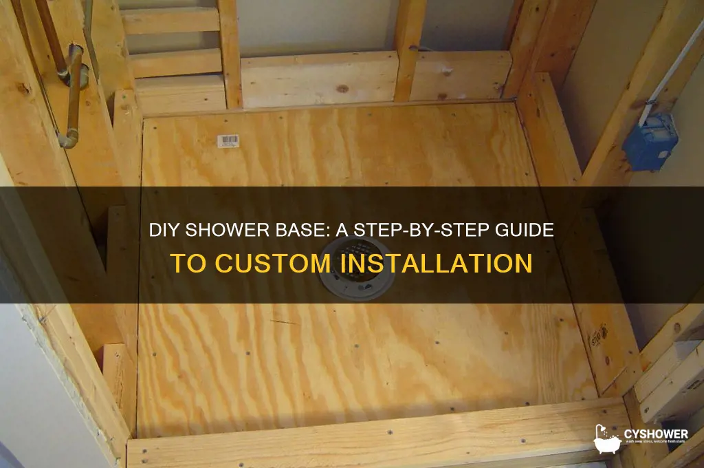 can you make your own shower base