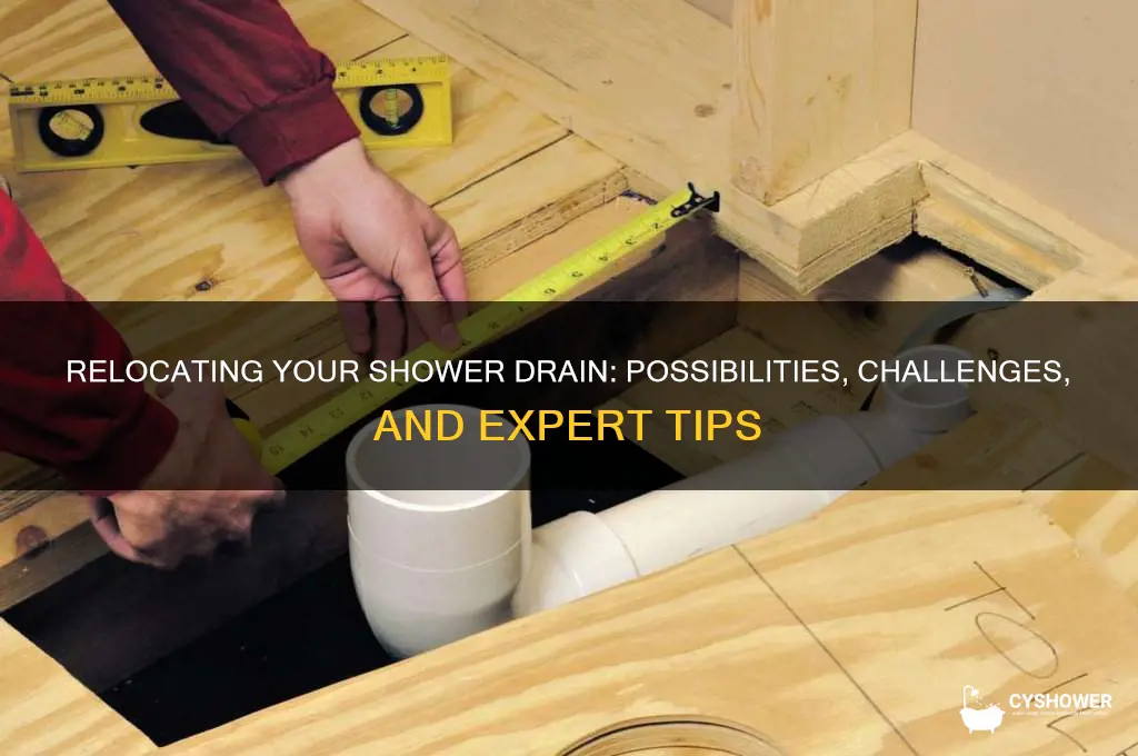 can you move a shower drain