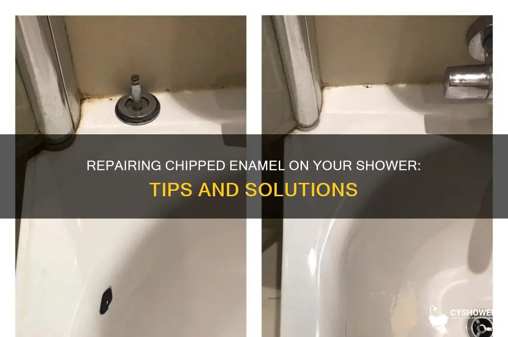 can you oatch chipped enamel on shower