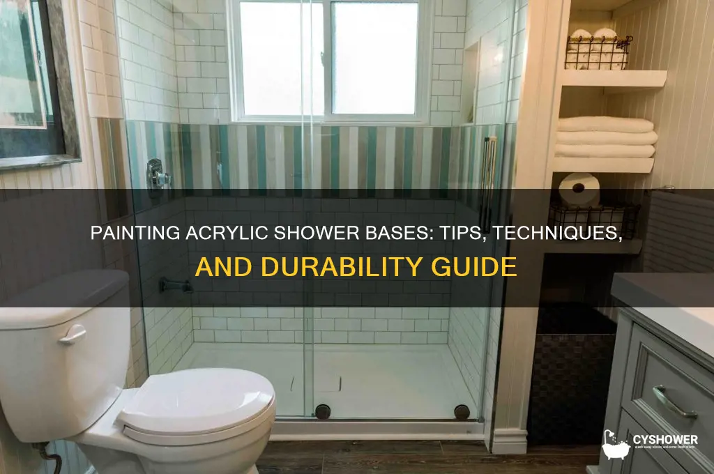 can you paint a acrilic shower base