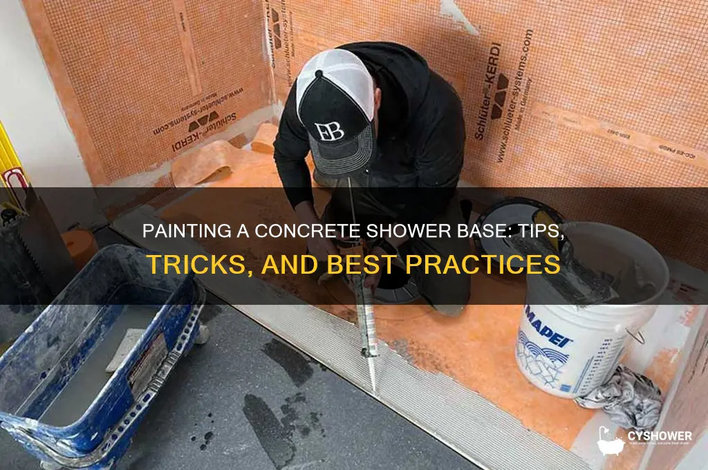 can you paint a concrete shower base