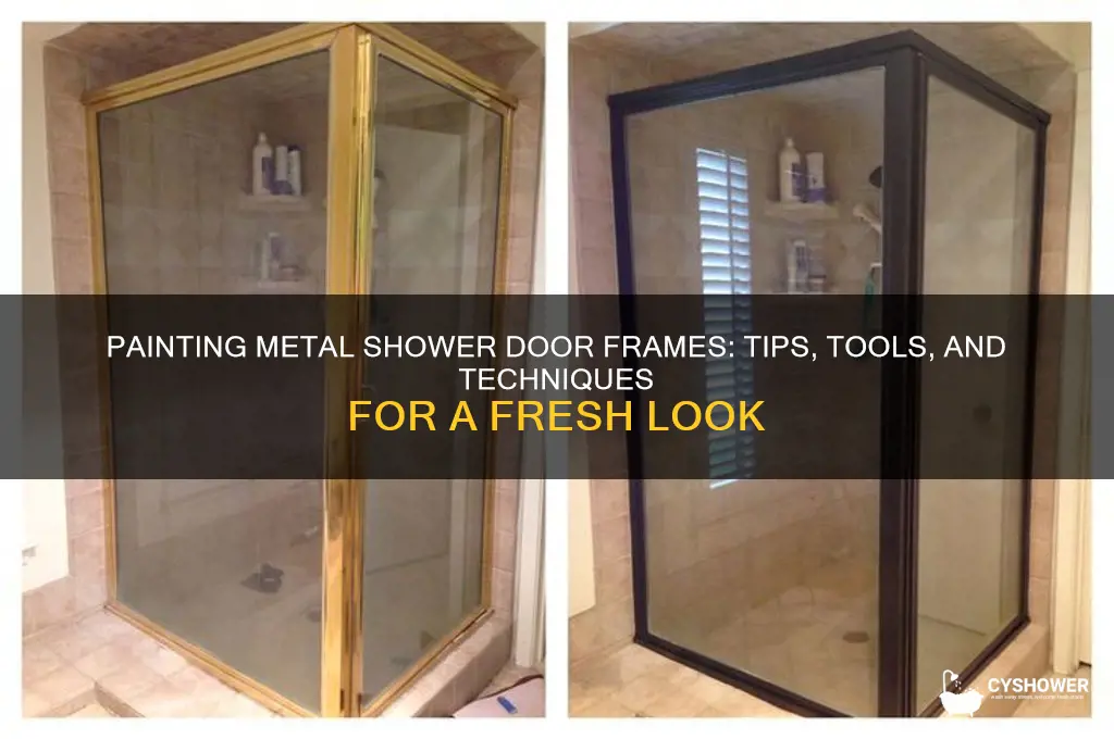 can you paint a metal shower door frame