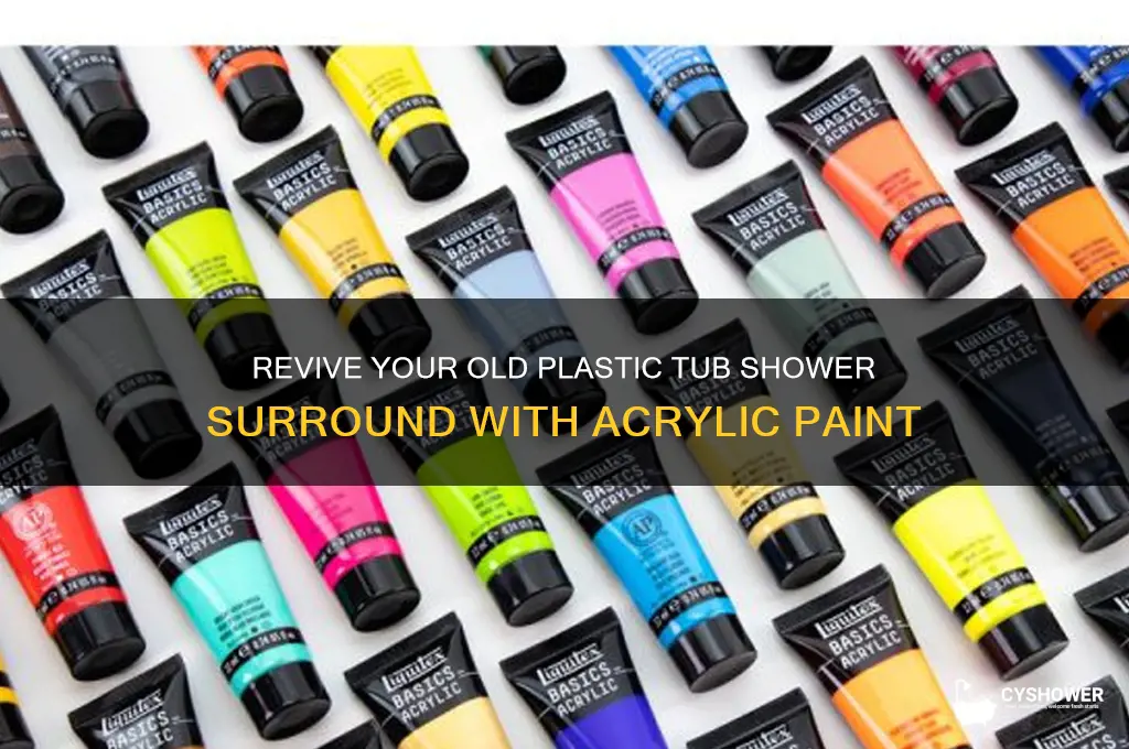 can you paint an old plastic acrylic tub shower surround