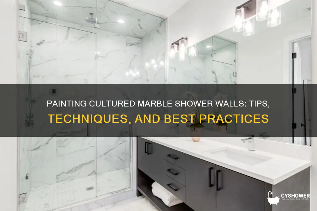 can you paint cultured marble shower walls