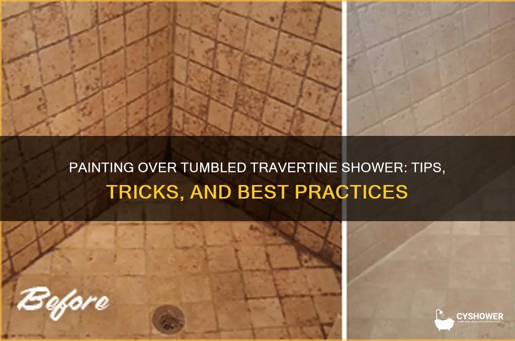 can you paint over tumble travertine shower