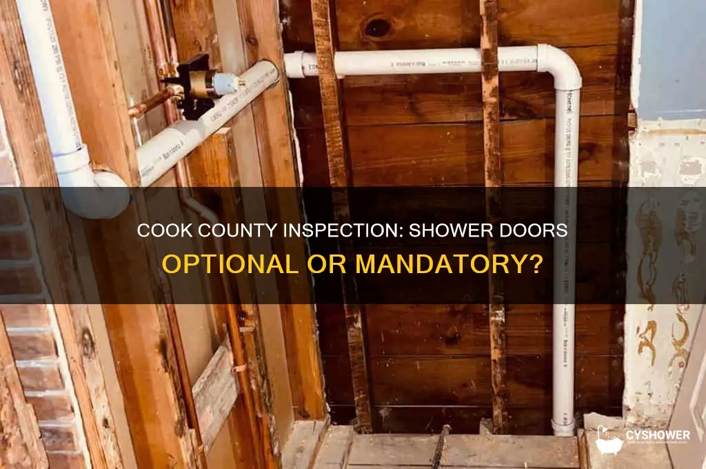 can you pass inspectin in cook county without shower doors