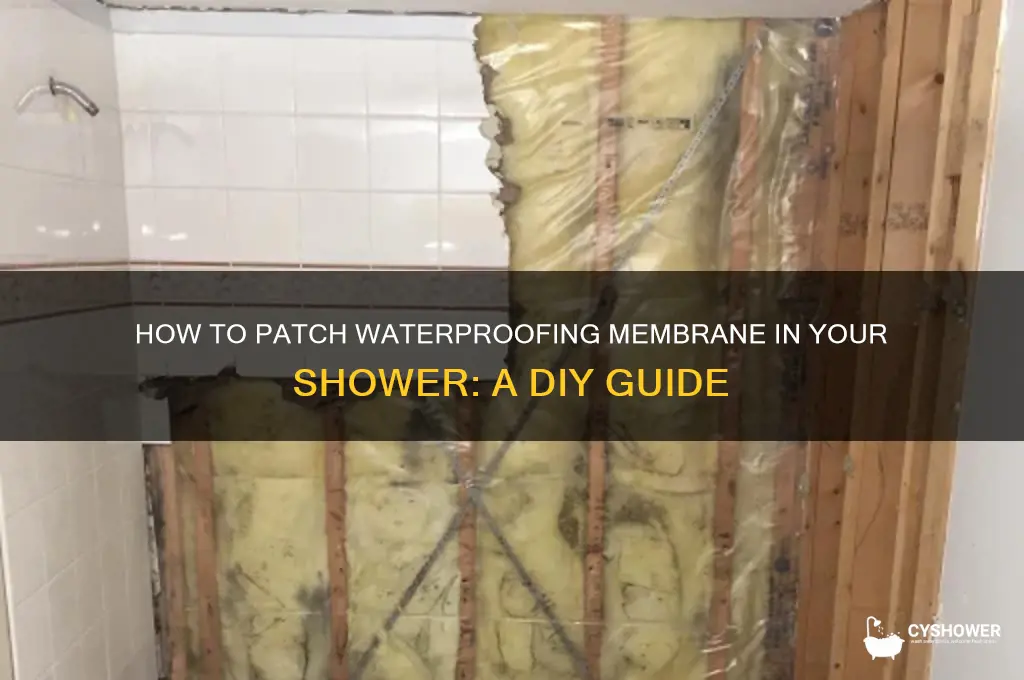 can you patch waterproofing membrane in shower