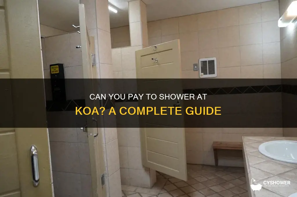 can you pay to shower at koa