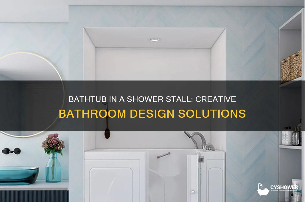 can you place a bathtub in a shower stall