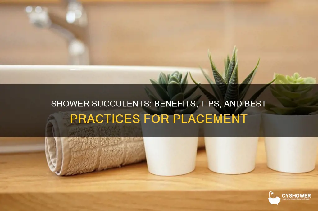 can you place succulents in a shower