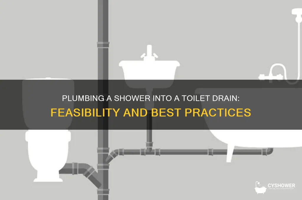 can you plumb a shower into a toilet drain