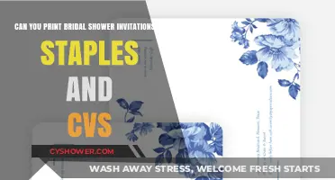 Print Bridal Shower Invites at Staples or CVS: A Guide