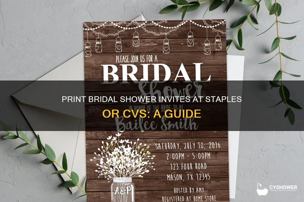 can you print bridal shower invitations at staples and cvs