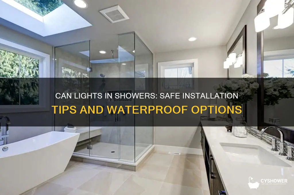 can you put a can light in a shower