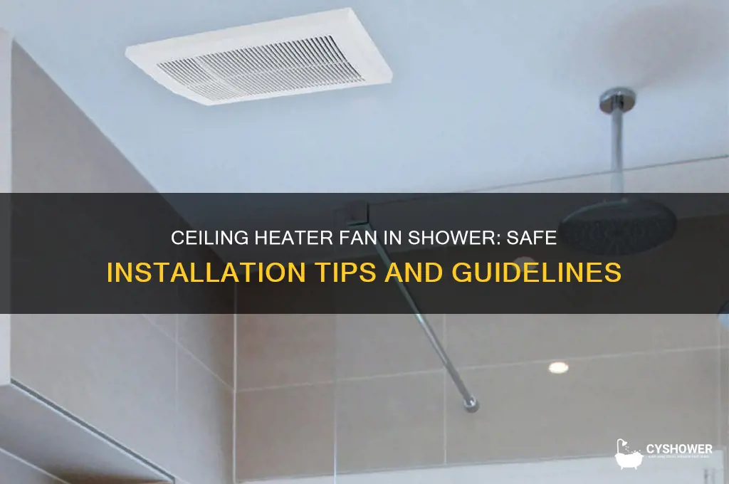 can you put a ceiling heater fan in shower
