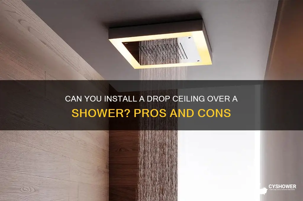 can you put a drop ceiling over a shower