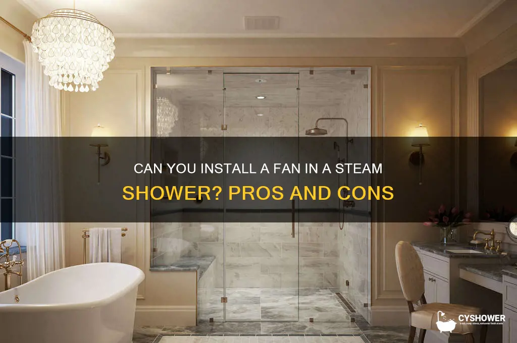 can you put a fan in a steam shower