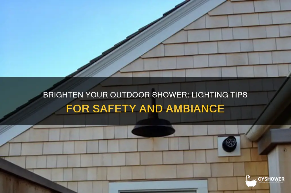 can you put a light in an outdoor shower