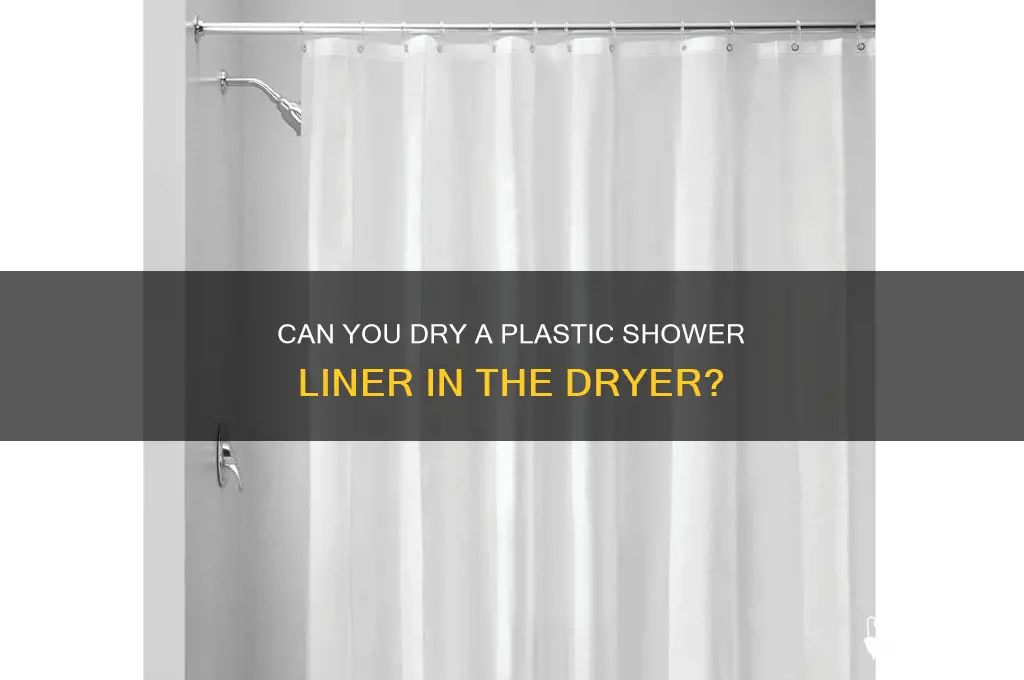 can you put a plastic shower liner in the dryer