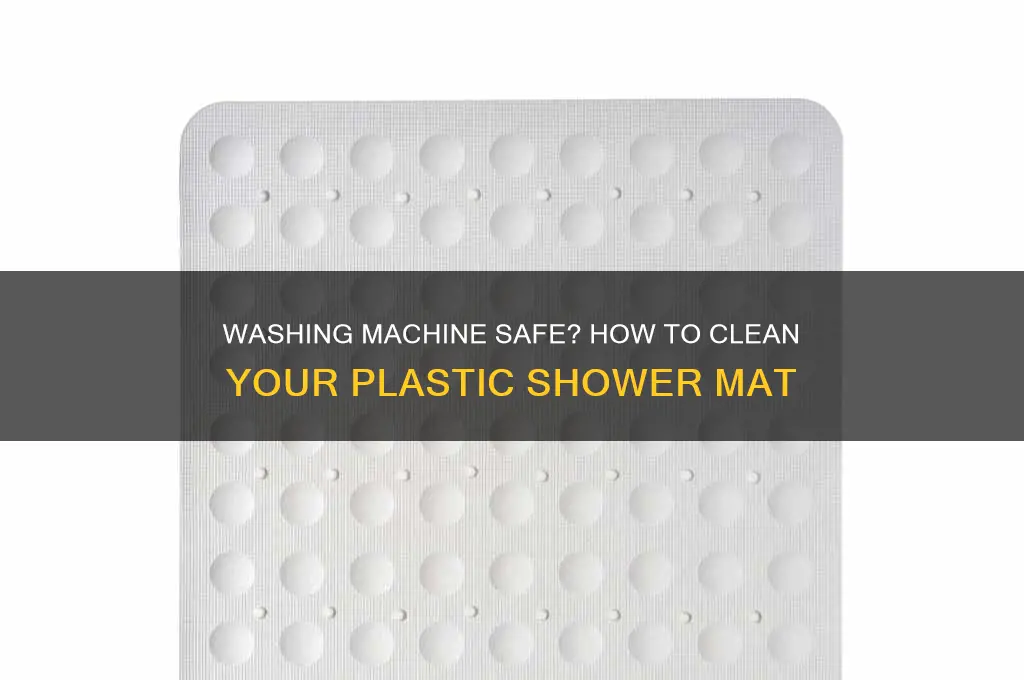 can you put a plastic shower mat in washing machine