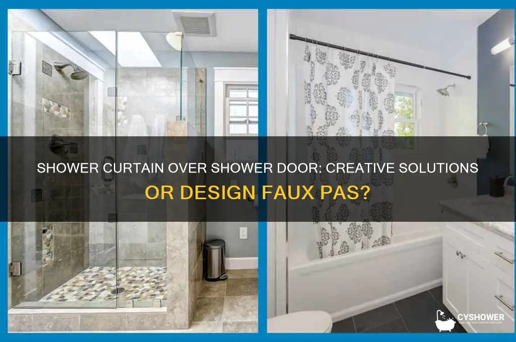 can you put a shower curtain over a shower door