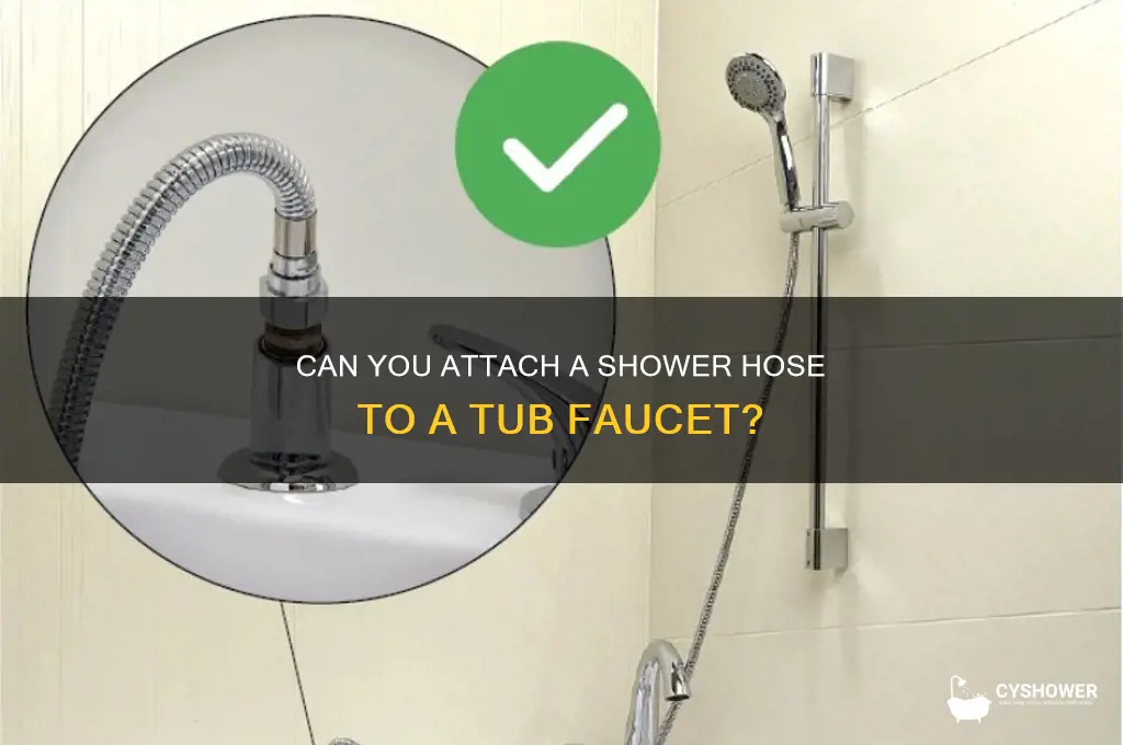 can you put a shower hose on a tub faucet