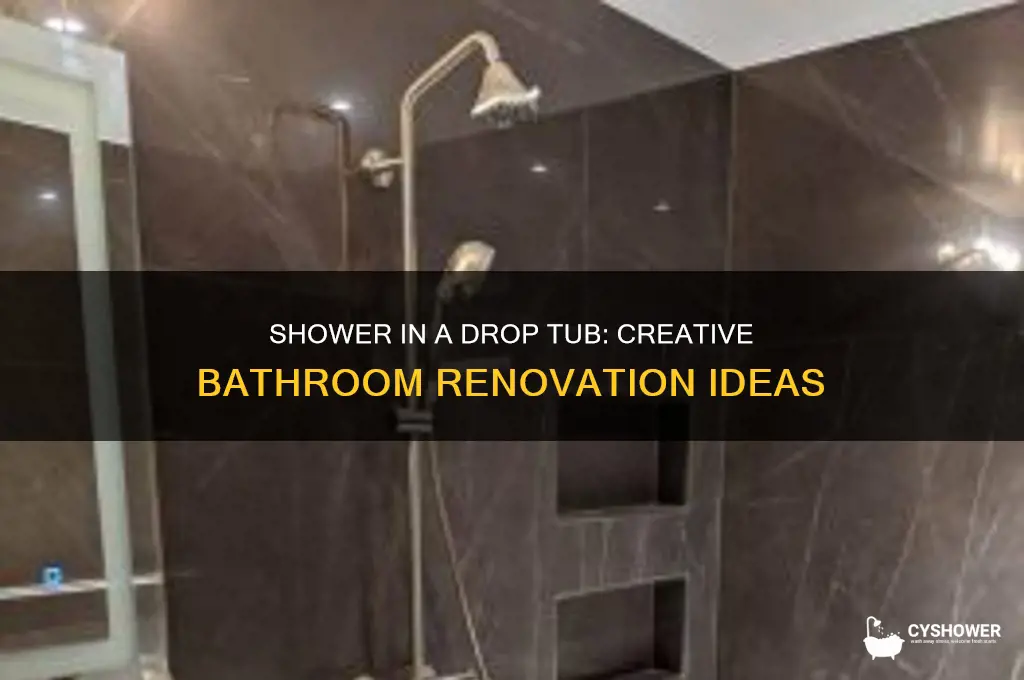 can you put a shower in a drop tub