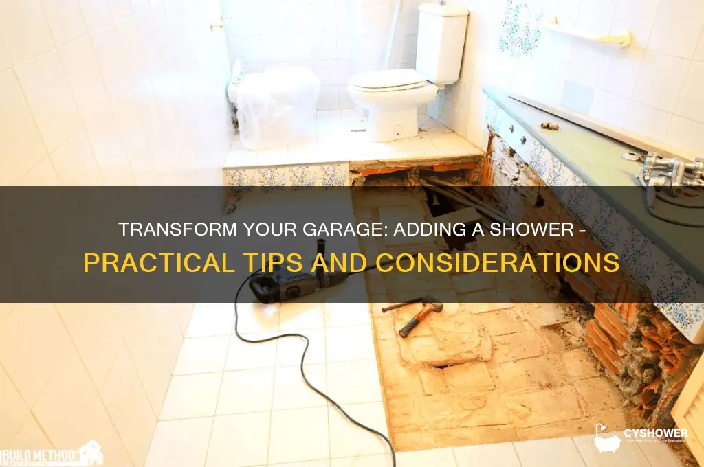 can you put a shower in a garage
